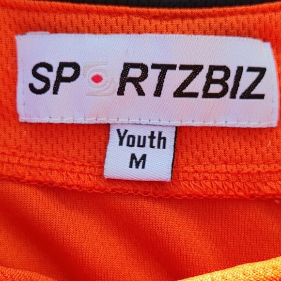 Tim Hortons Timbits Jersey #31 Youth Size Medium Button Up Short Sleeve ORANGE - Picture 3 of 7